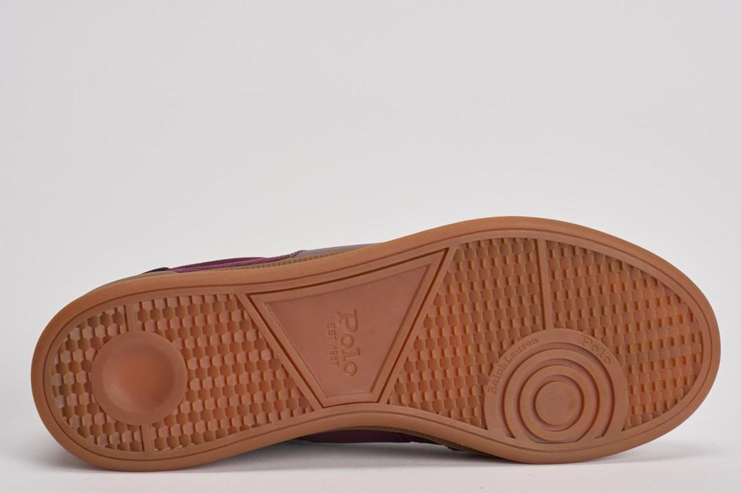 Sneakers uomo in suede e pelle bordeaux 809973707 003 RALPH LAUREN 