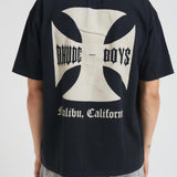 T-shirt uomo girocollo nera TT07012 VINTAGEBLACK0027 RHUDE 