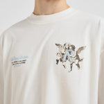 T-shirt uomo bianca con stampe MLM100369 FLATWHITE REPRESENT 