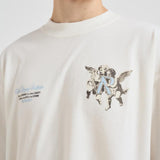 T-shirt uomo bianca con stampe MLM100369 FLATWHITE REPRESENT 