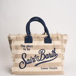Borsa donna Vanity a righe beige e bianca VANITY 02753L MC2 SAINT BARTH 