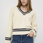Maglia donna panna GWP02120 P00191211782 GOLDEN GOOSE 