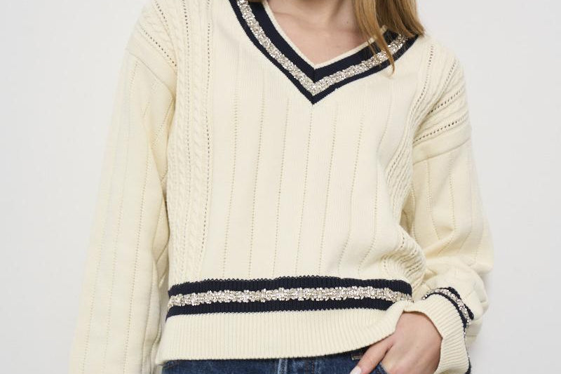 Maglia donna panna GWP02120 P00191211782 GOLDEN GOOSE 