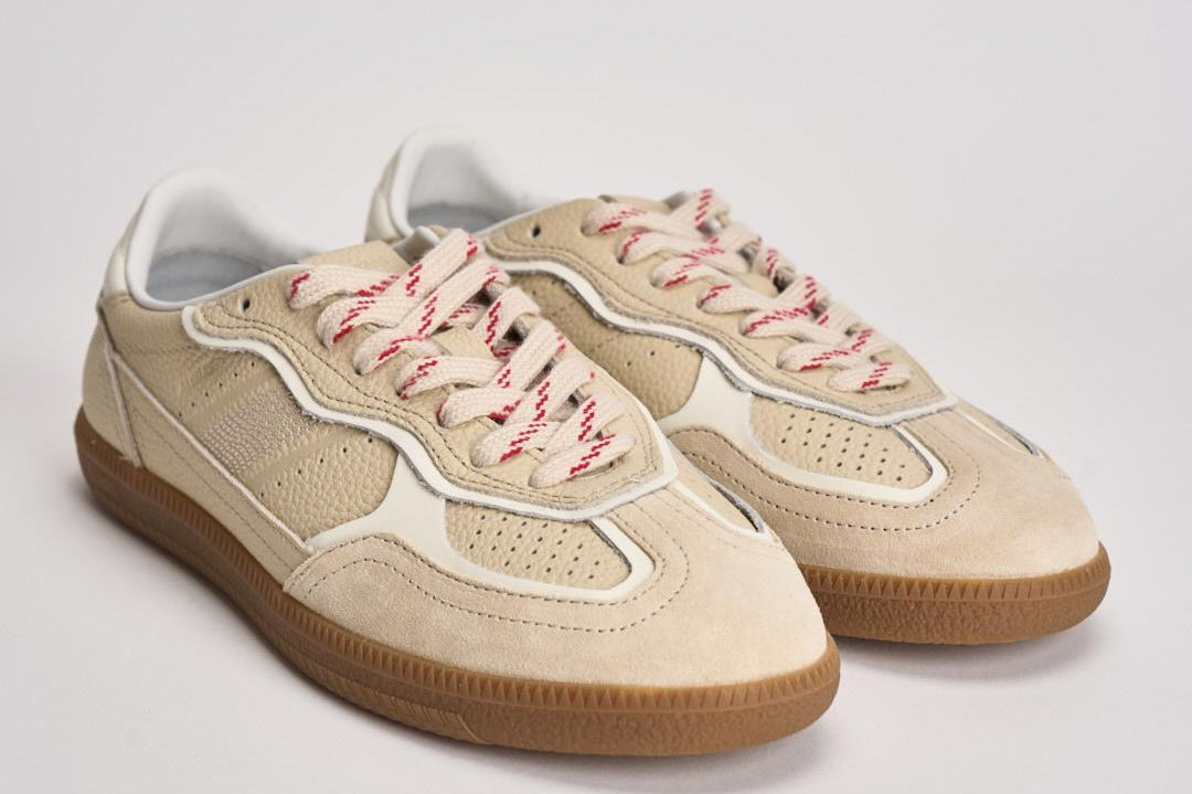 Sneakers donna in suede beige S100709 01 ALOHAS 