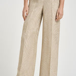 Pantalone donna a palazzo dorato con ricami 173874 D9488403 INCOTEX 