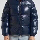 Piumino uomo corto lucido blu notte STEVE 4004 PYRENEX 