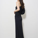 Abito donna lungo Toga Dress nero 625SS6642O BLACK DANAME 