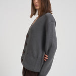 Cardigan in maglia con logo donna GWP00950 P00066260304 GOLDEN GOOSE 