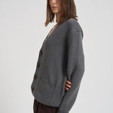 Cardigan in maglia con logo donna GWP00950 P00066260304 GOLDEN GOOSE 