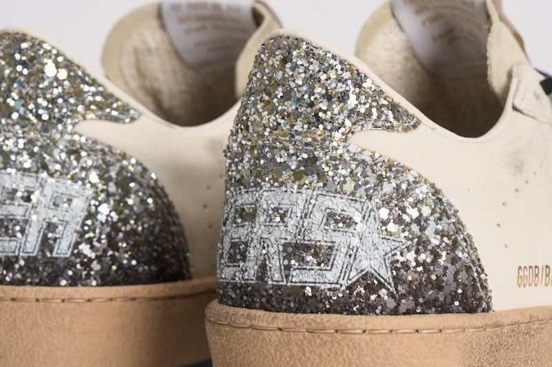 Sneakers donna Ball Star glitter argento GWF00117 F00747212274 GOLDEN GOOSE 