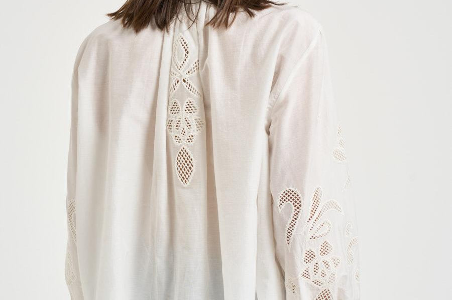 Camicia donna Lunamaris bohemienne bianca 14599 avorio0038 FORTE FORTE 