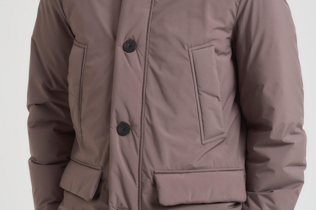 Piumino uomo Cloud Artic Parka tortora OU2092 7425 WOOLRICH 