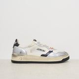 Sneakers uomo Medalist Super Vintage bianca, nera e argento AVLM MS13 AUTRY 