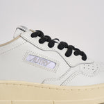 Sneakers donna Medalist Low bianca e cavallino leopardato AULW OC01 AUTRY 