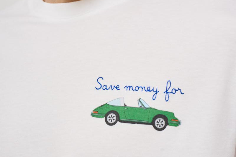 T-shirt uomo girocollo bianca con stampa SAVEFORCAR 01NEB MC2 SAINT BARTH 