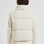 Piumino smanicato in velluto panna PI00157DR 1985 HERNO 