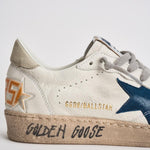 Sneakers uomo Ball Star bianco e blu GMF00117 F00757111660 GOLDEN GOOSE 