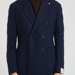 Giacca uomo doppiopetto blu notte 2813 557015 L.B.M. 