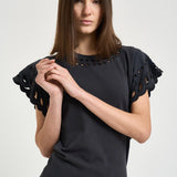 Abito corto donna nero RO1016FA D1N08E02FK MARANT ETOILE 