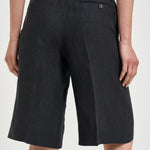 Bermuda donna in lino nero JOSEPHINE 10 BRIGLIA 