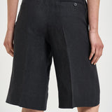Bermuda donna in lino nero JOSEPHINE 10 BRIGLIA 
