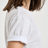 T-shirt donna Koldia girocollo in lino bianca TS0315FA A1N09E20WH MARANT ETOILE 