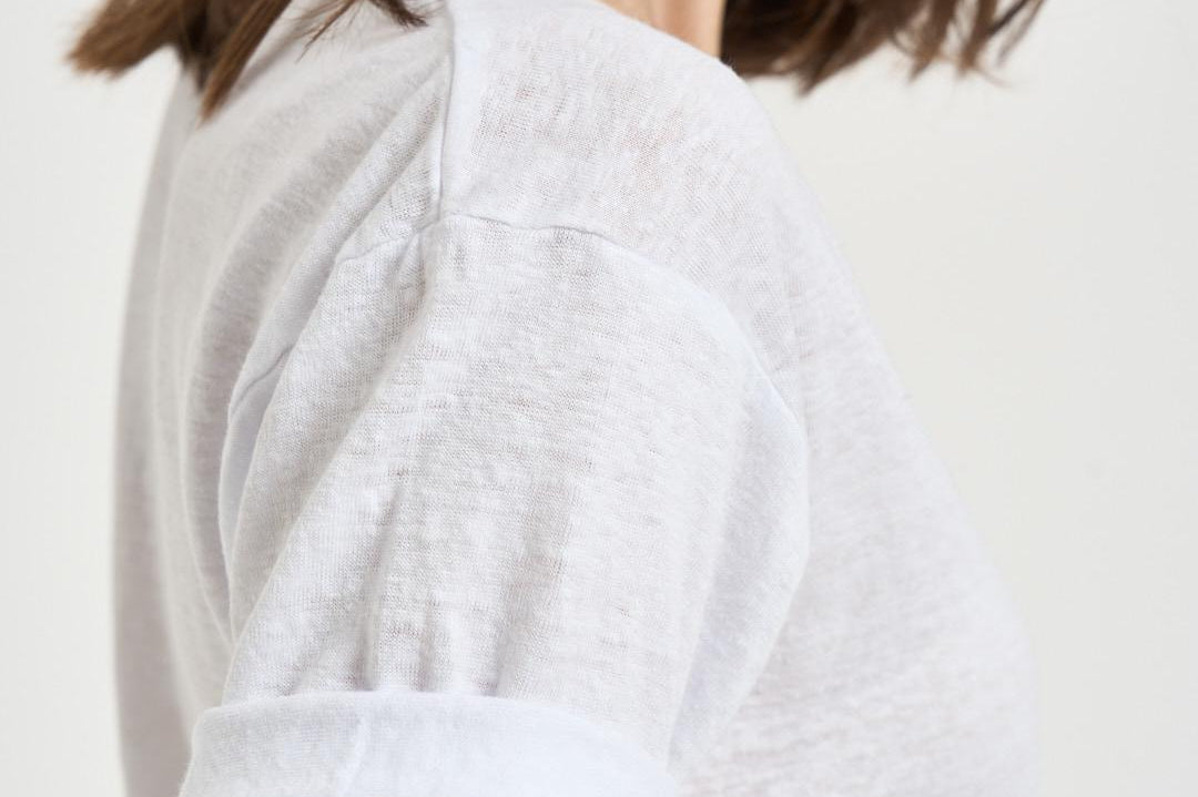 T-shirt donna Koldia girocollo in lino bianca TS0315FA A1N09E20WH MARANT ETOILE 