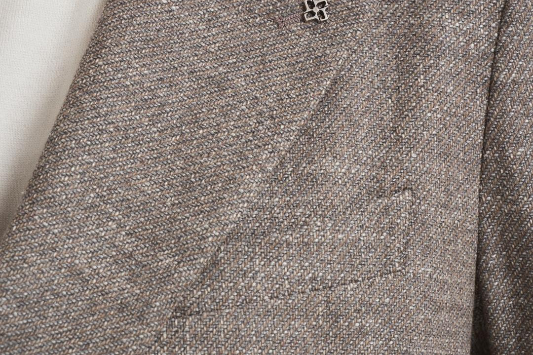 Giacca uomo doppiopetto in lana tortora 1SMC20K C90044T1250 TAGLIATORE 