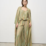 Abito donna lamé verde 13918 6014 FORTE FORTE 