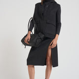 Capospalla a gilet con cappuccio in lana donna D410577 LEAK020ANTRACITE P.a.r.o.s.h. 