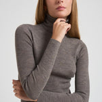 Dolcevita donna tortora a costine D512552X LEILA024CASTAGNA P.a.r.o.s.h. 