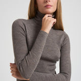 Dolcevita donna tortora a costine D512552X LEILA024CASTAGNA P.a.r.o.s.h. 