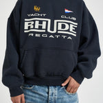 Felpa uomo con cappuccio nera HO01012 3167BLACK RHUDE 