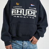 Felpa uomo con cappuccio nera HO01012 3167BLACK RHUDE 
