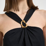 Top donna con gioiello nero 14885 8007 FORTE FORTE 