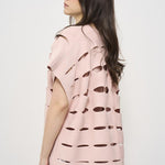 Cardigan donna traforato rosa F5SA74 F47 LIVIANA CONTI 