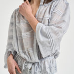 Blusa donna Polly con pizzo celeste HT0767FA D1J05E30LU MARANT ETOILE 
