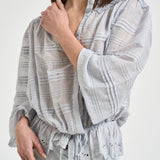 Blusa donna Polly con pizzo celeste HT0767FA D1J05E30LU MARANT ETOILE 