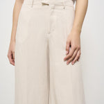 Pantalone donna beige palazzo NINA UB1754CHALK BERWICH 