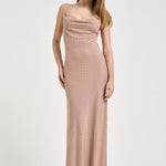 Abito donna aderente cipria 106299A32X FARROQ24 PINKO 