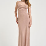 Abito donna aderente cipria 106299A32X FARROQ24 PINKO 