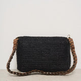 Pochette donna Hafa in rafia nera HAFA BLACK IBELIV 