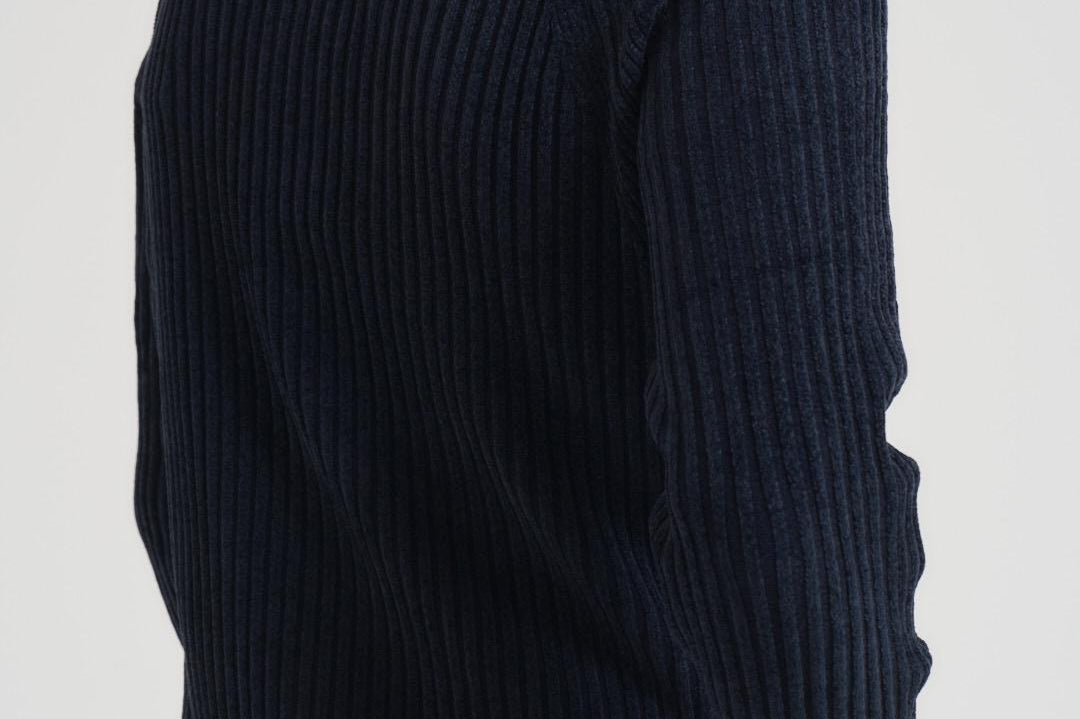Cardigan uomo a coste blu W25139 60 RRD 