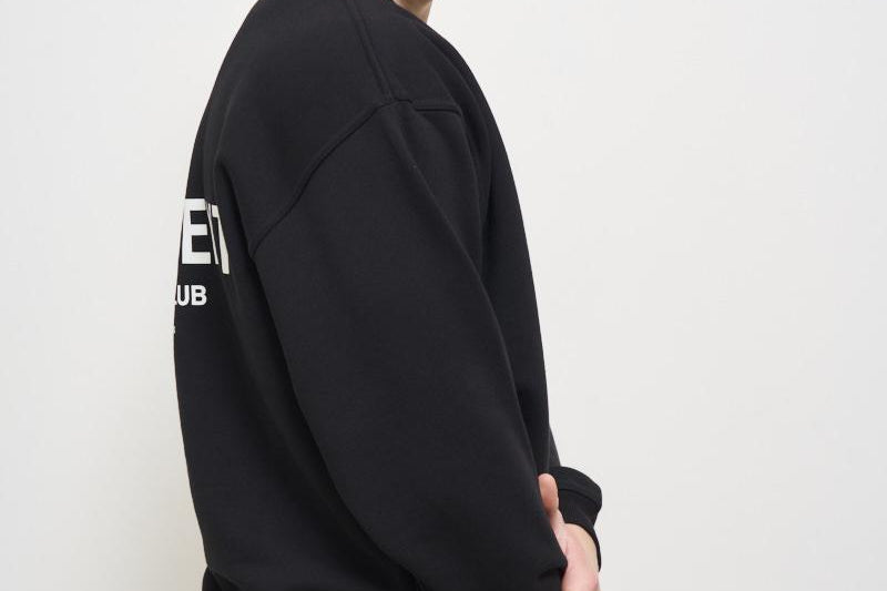 Felpa uomo girocollo nera OCM41115 BLACK001 REPRESENT 