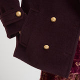 Cappotto in alpaca e lana donna SHEILA E30004BORDEAUX TAGLIATORE 
