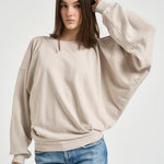 Felpa donna Sauria avorio SW0149FA D1M01E90BE MARANT ETOILE 