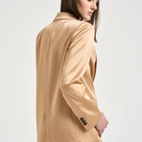 Blazer donna in raso crema dorato 14547 1012 FORTE FORTE 