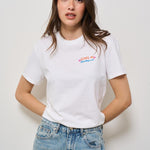 T-shirt donna girocollo bianca EMILIE 01478H MC2 SAINT BARTH 