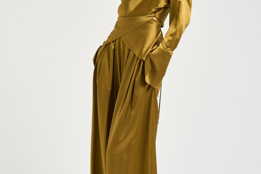 Pantalone donna Sandy a palazzo oro 326SS3808S GOLDEN DANAME 