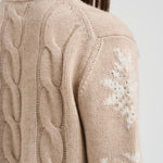 Maglia donna a trecce beige ADLER NORDIC11 MC2 SAINT BARTH 